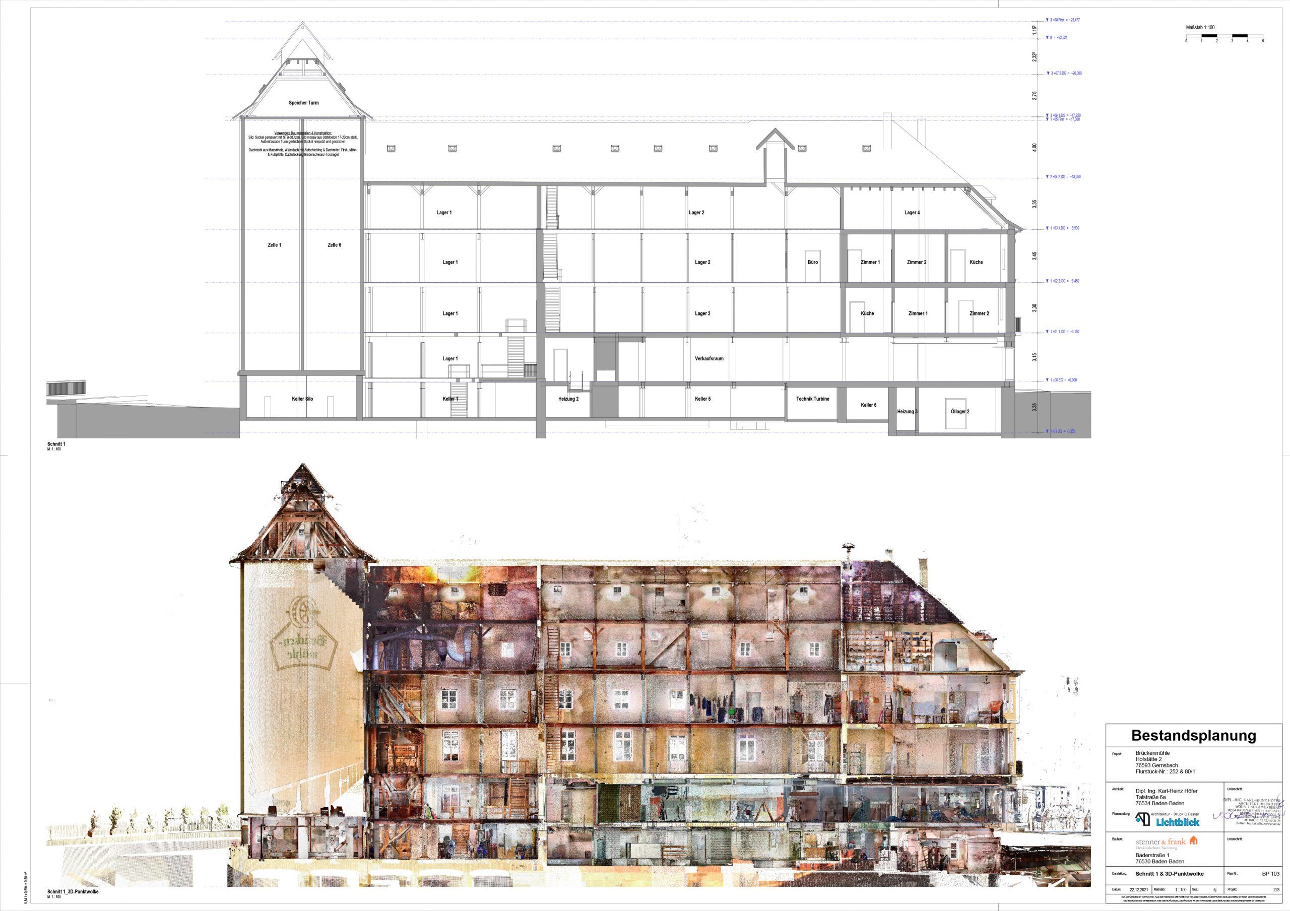 Gebäudesanierung Brückenmühle Bestandsaufnahme